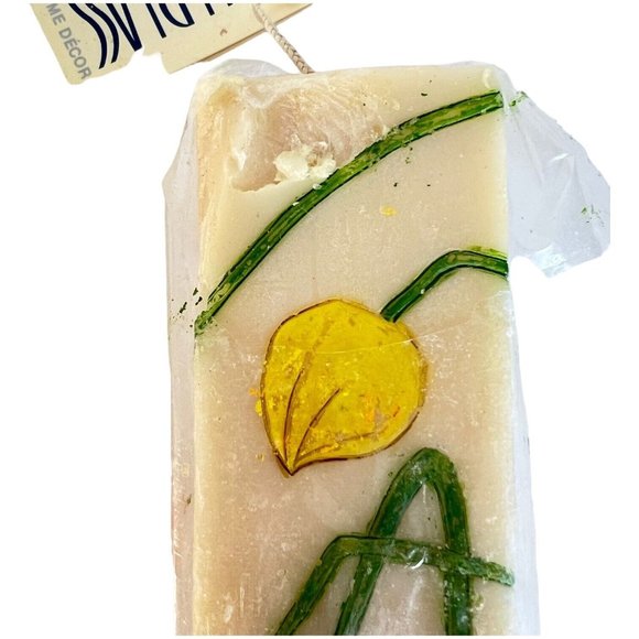 Vintage Pair of Bill Blass Home Decor Square Pillar Candle 10 Inch Tall Unburned - Picture 5 of 11